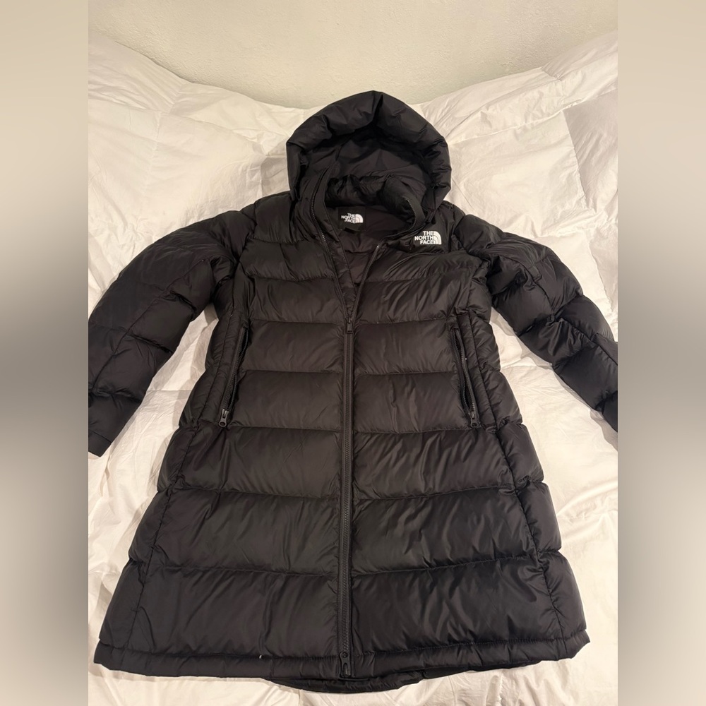 The North Face Women's Long Black Puffer Coat - Picture 2 of 3
